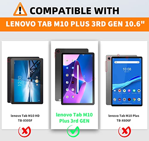 CXTCASE Case for Lenovo Tab M10 Plus (3rd Gen) 10,6 Inch,Stand Function PU Leather Protective Cover Tablet Case Shell for Lenovo Tab M10 Plus 3rd Gen,Bubble Cat - Image 2
