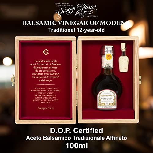 Giuseppe Giusti - Balsamic Vinegar Of Modena Traditional 12 Year Old Dop Certified - Aceto Balsamico Tradizionale Affinato, 100Ml #TOP1