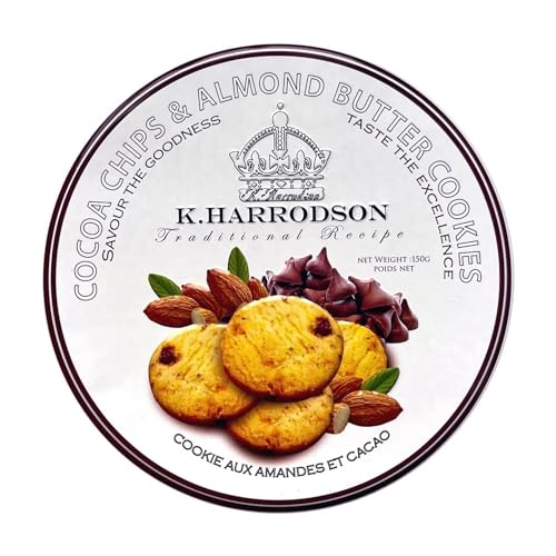 Image of K.Harrodson Cocoa Chips & Almond Butter Cookies, 5.29 oz ℮ 150 g