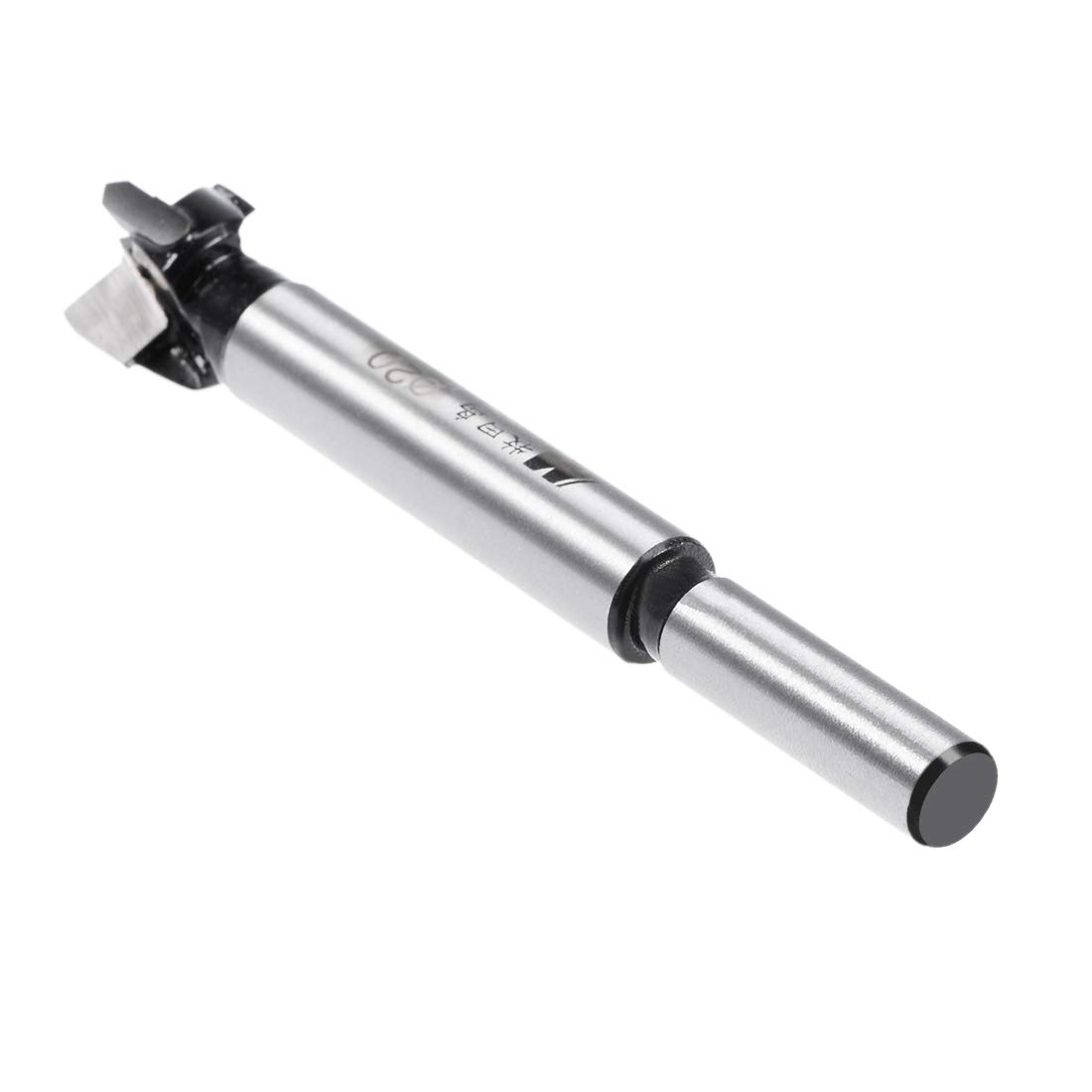 uxcell Forstner Drill Bits 20mm, Tungsten Carbide Wood Hole Saw Auger Opener, Woodworking Hinge Hole Drilling Boring Bit Cutter (Black, Silver)