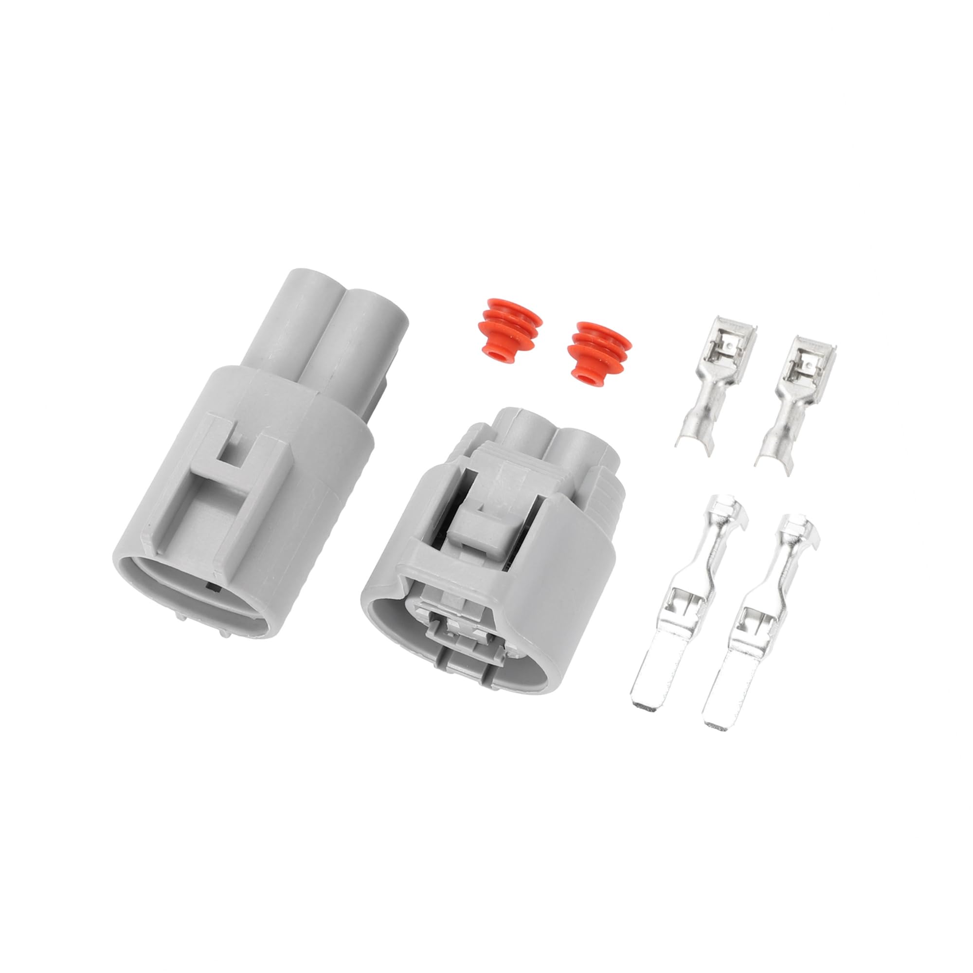 Connettore Spina Ventola Radiatore Toyota RAV4 4,8mm Impermeabile 2 Pin Grigio 1 Set