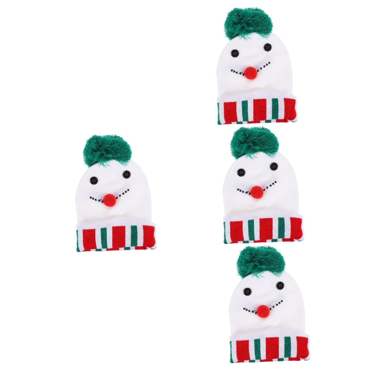 Weihnachtsstrickmütze Plüschmütze Gestrickte Weihnachtsmütze Kleinkind Thermik Kinderhüte Kappe Urlaubsstrickmützen Warme Weihnachtsmützen Hutklammer Junge Weiß Acryl