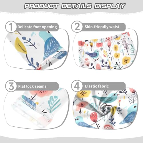 Girls' Leggings Bird Flowers Floral Kids Yoga Tights Pants 1 Pack 208518973