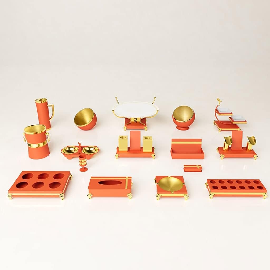 Ktv Table Supplies Full Set of Fruit Plate Ice Bucket Microphone Holder Toothpick Cup Tissue Box Stainless Steel