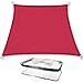 CelinaSun tenda parasole a vela giardino balcone HDPE polietilene traspirante trapezio 3 x 5,5 x 4 x 4 m rosso