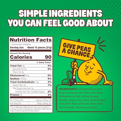 Hippeas Grillo's Dill Pickle, 0.75 Ounce (Pack of 18), 3g Protein, Fiber, Vegan, Gluten-Free, Crunchy, Plant Protein Snacks - image 2