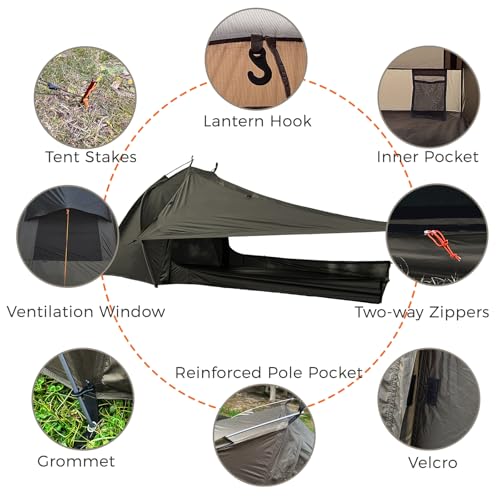 Onewind carpa ultraligera para 1 persona impermeable miniatura 2