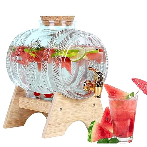 Bocaux en verre transparent 5L et distributeur d'eau étanche - 2