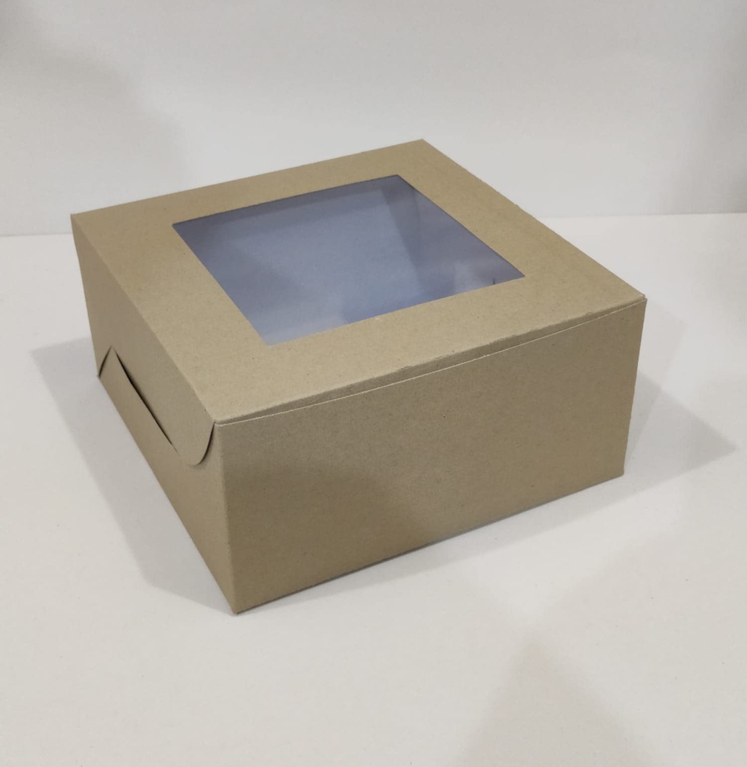 Nips Packaging Pvt Ltd - Half KG Cake Box - Buff Color with Window (Set of 10 pcs)