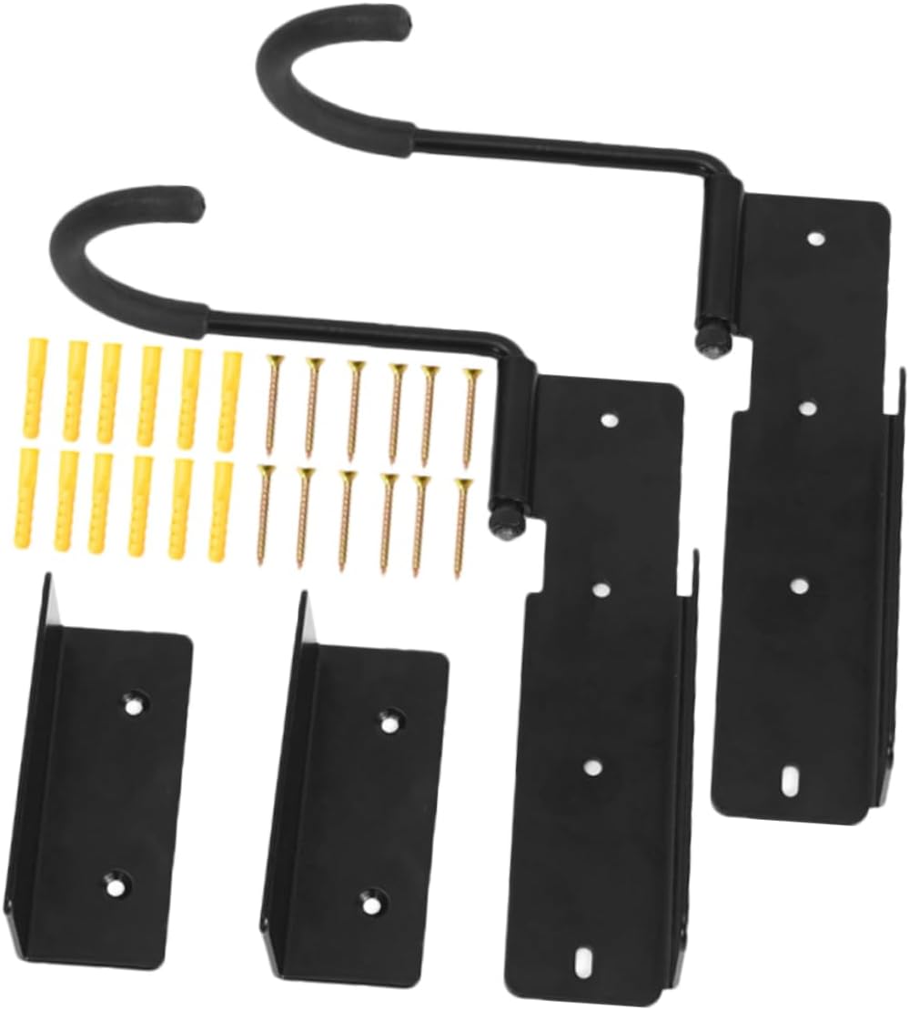 2sets Wall Mounted Rack Garage Storage Bracket for Folding Easy to Install Expansion Screws Scratch-Resistant Design