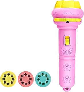 XNHAFW Slide Projector Flashlight Projection Light Toy Slide Flashlight Lamp Education Baby Night Light Music Projector Pink One Size