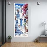  Diamond Painting Adulte Grand Format xxl 70x140cm，Diamond Painting Paysage，diamond-painting Le village Full Round Strass，Peinture Diamant Broderie Kit Complet，Home Salon Chambre Décor Gift C26