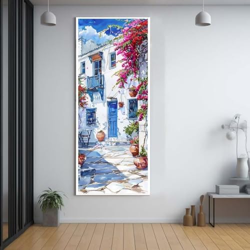 Broderie peinture diamant village de prestige, kit complet mosaïque grand format