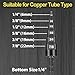 Swage Tool Drill Bit with Holder, 6 in 1 HVAC Repair Tube Copper Pipe Expander Flaring Tool for Multifunction Air Conditioner Repairing with 1/4'', 3/8'', 1/2'', 5/8'', 3/4'', 7/8'' Bits