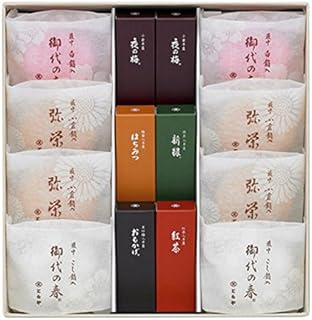 Toraya Yokan（Japanese Azuki bean jelly）×6 Monaka (Japanese bean‐jam‐filled wafers) ×8 Assortment Japan Import