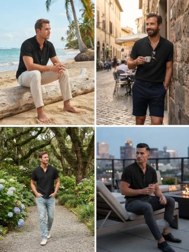 Image of Leriya Fashion Tshirt for Man | T Shirt for Mans | Mens TShirt's | Collarless T- Shirt for Mens | Half Sleeve Tshirt for Men (Available in Plus Sizes) Polycotton, Regular Fit