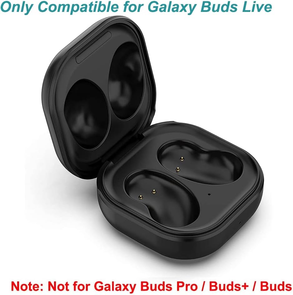 for Galaxy Buds Live Charging Case, USB-C Wired Charger Case Cover Box for Samsung Galaxy Buds Live SM-R180 Earbuds (Black)