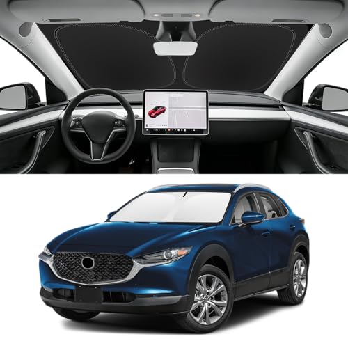 SLOGENTO Custom Fit Windshield Sun Shade for Mazda CX-30 2019-2026 CX30, Blocks UV & Heat, Front...
