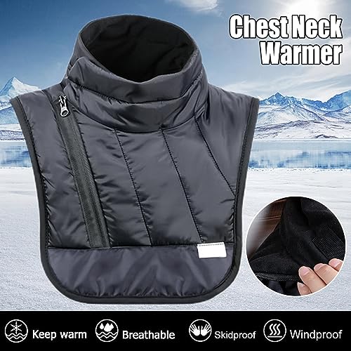 Motorcycle Neck Warmer, Chest And Neck Warmer, Black Neck Warmer Windproof, Thermal Neck Guard Heated For Winter Outdoor2