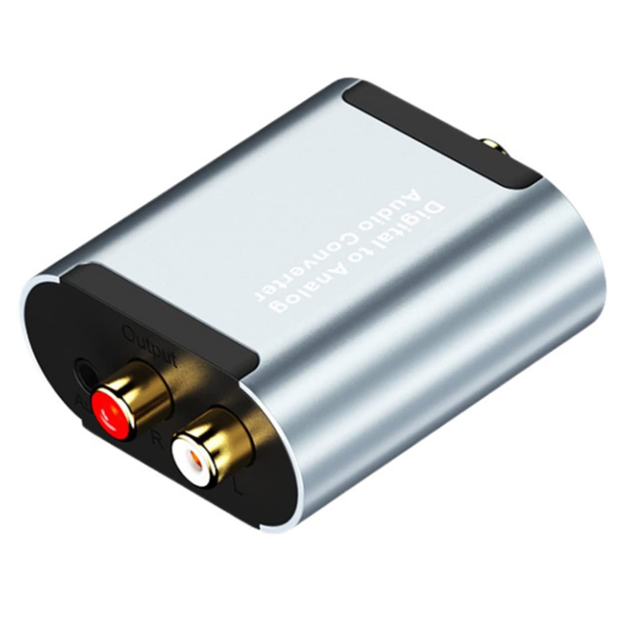OSALADI Lot De 2 Convertisseurs Audio Analogiques À Fibre Optique Numérique Vers Analogique Réglage Du Volume Sortie Casque 3 5 Mm Audio Domestique/professionnel