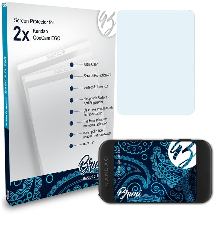 Screen Protector compatible with Kandao QooCam EGO Protector Film, crystal clear Protective Film (2X)