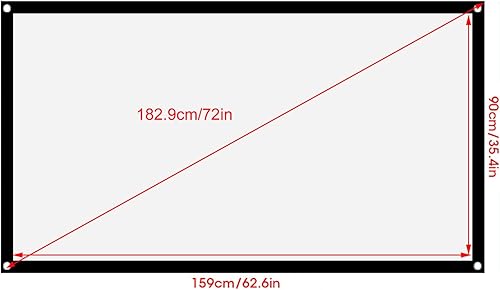 Miniatura 7 de Pantalla de proyección de 40 pulgadas, plegable y portátil, pantallas de películas antiarrugas para cine en casa, soporte para interiores y