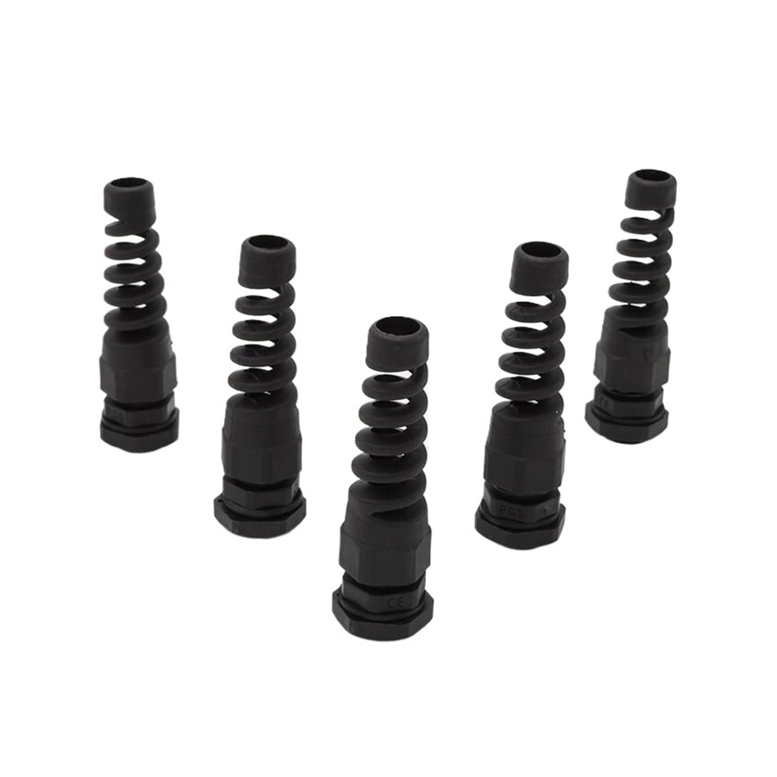 Spiralkabelverschraubung, Mehrfarbig, IP68-Nylon, Steckverbinder in verschiedenen Größen