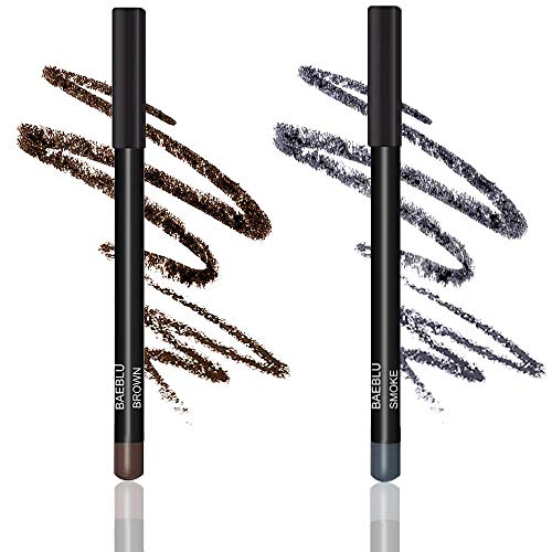 BaeBlu Natural Hypoallergenic Eyeliner Pencils, Brown & Smoke Pack