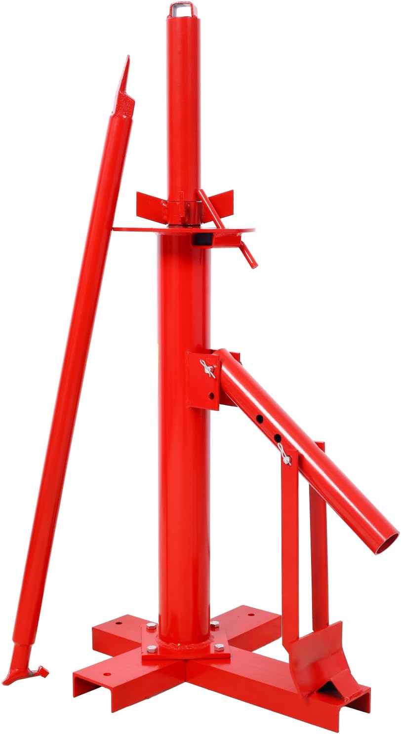 Portable Manual Tire Changer 8" to 16" Steel Red Thickened Components for Damage Helps Reduceion Car Truck Home Garage Durable Tool