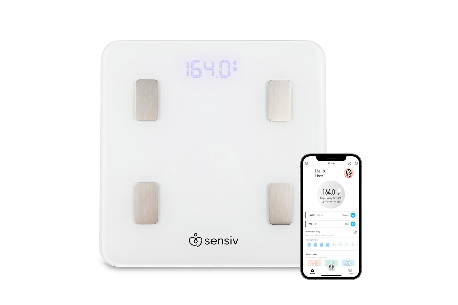 Body Analyzer Bluetooth Smart Scale - Tracks and Records 10 Measurements - User-Friendly app - Sleek Stylish Design
