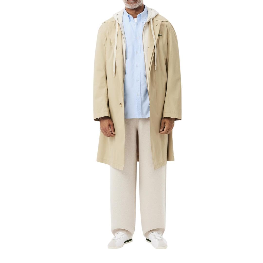 Lacoste Camisa Oxford de Manga Larga con Botones Y Ajuste Regular Camisa Hombre
