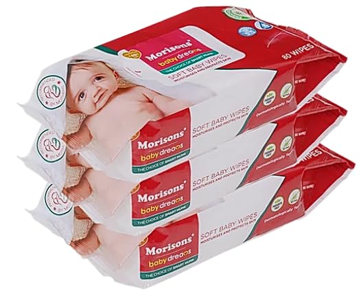 Baby Wipes 72'S Combo With Lid - Pack OF 6 (432 Wipes)