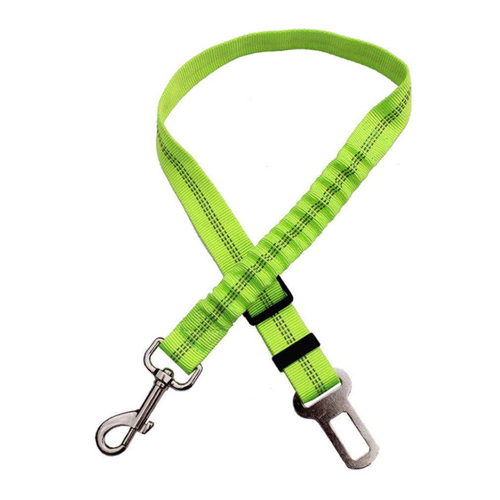 Pink Adjustable Dog Seat Belt Pet Lead Leash Harness Reflective Car Vehicle Safety Seat Belt with Elastic Bungee Buffer by SamGreatWorld