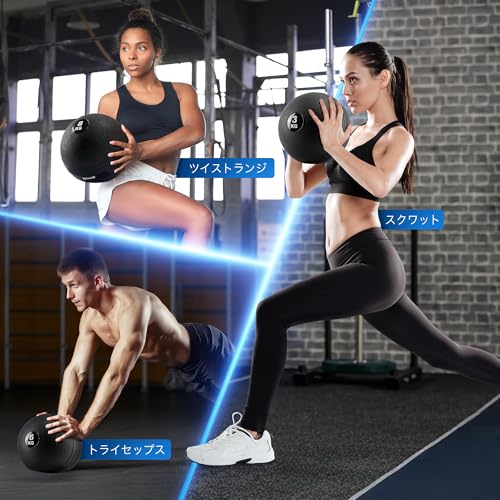 Yes4All JAPR Slam Balls 10 kg, zwart, medicijnbal, zandgevuld, zonder stuiterbal, geschikt voor training en krachttraining - Afbeelding 6