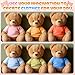 Skylety 12 Pcs DIY Bear Shirts Plush Bear Clothes Basic Tee Shirt Classic Toy Clothes Crew Neck Stuffed Animal Fit 14 to 18 Inches Stuffed Dolls Gifts (Multicolor)