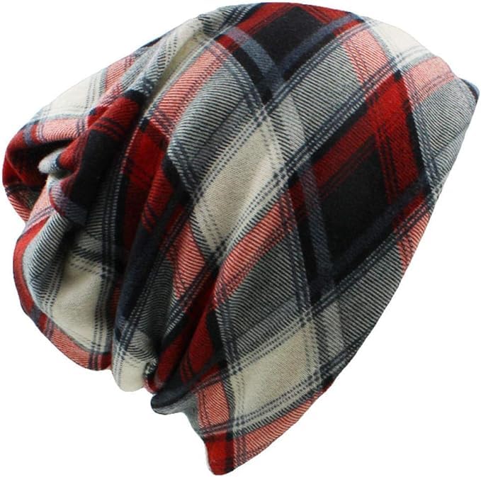 Diamond Checked Ponytail Beanie Winter and Autumn Skull Cap Bandana Head Wear for Women Crochet Knit Cap Beanies Warm Caps Female Knitted Stylish Hat for Women's Girls & Ladies Fashion