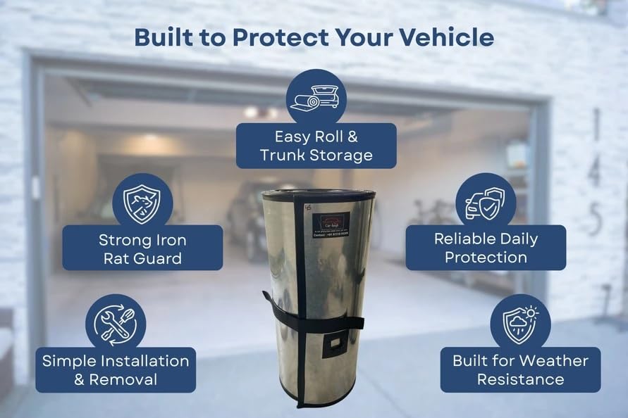 Image of Car-Lungi (A Rat Protection Steel Cover for Cars) | GI Sheet Forming a 360 Barrier Around Your Car to Stop Rodent Entering The Engine Bay (HatchBack-40 Feet) Fits for Cars Like:I20 /Baleno /Swift etc.