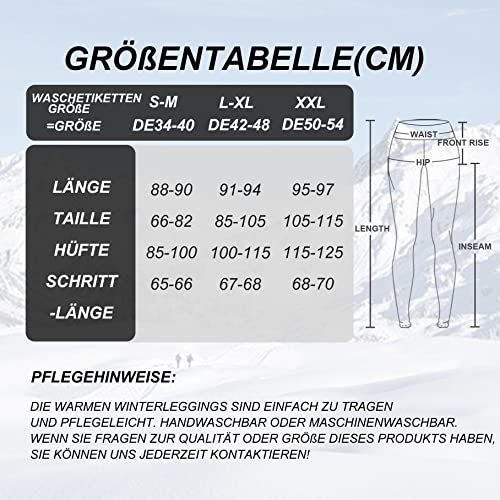 Thermoleggings Amiyoyo für Damen – Gefütterte High Waist Leggings
