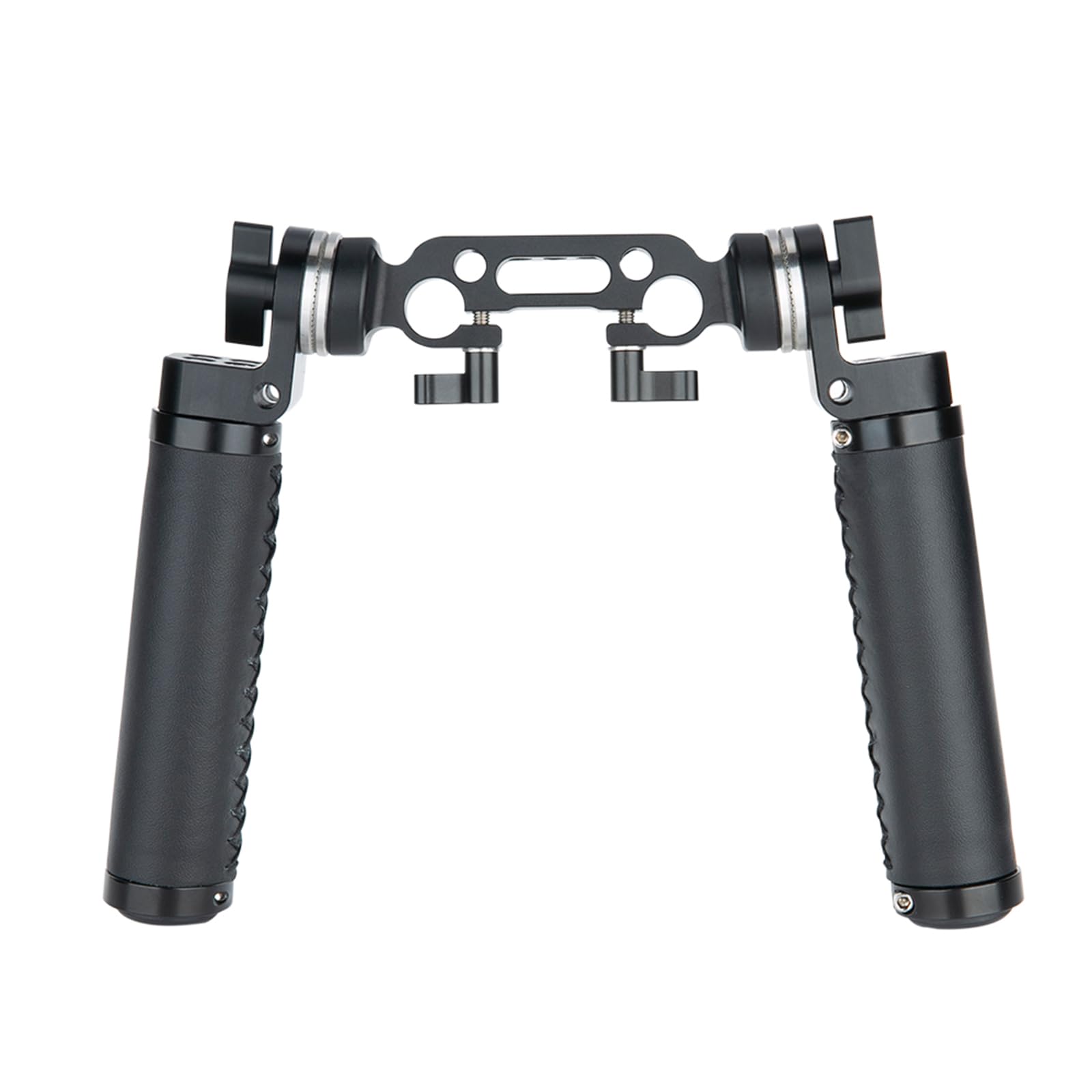 NICEYRIG Rosette Handle Juego de Empuñadura de Cuero con ARRI Adaptador de Montaje de Roseta Estándar 15 mm Abrazadera de Varilla para Cámara DSLR Sistema de Soporte de Hombro
