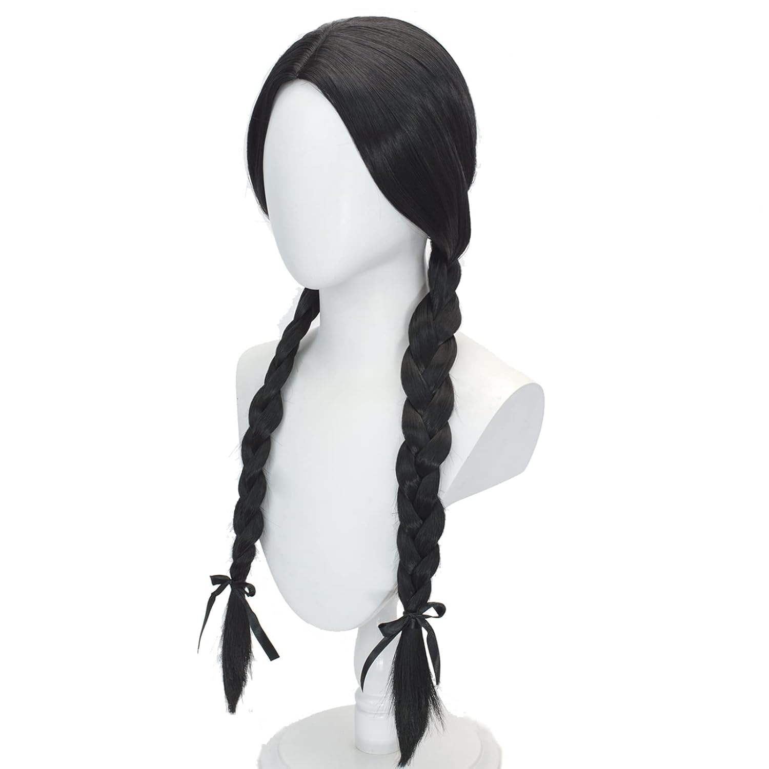 PORSMEER Wednesday Long Braided Wig Adams Ghosts Costume Wig for Women Halloween Gothic Costume Wigs, Wednesday wig - Image 3