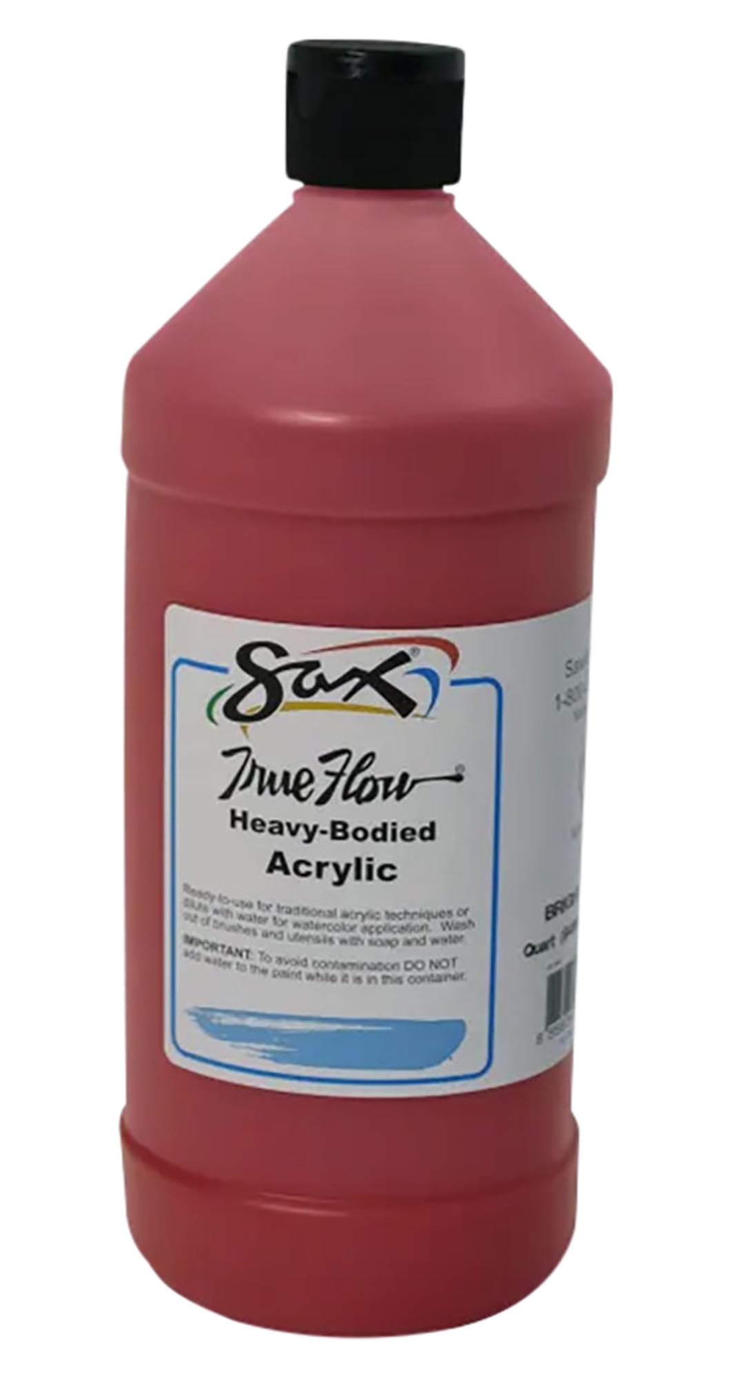 Sax Heavy Body Acrylic Paint for School and Arts and Crafts Use, Bright Red, 1 Quart