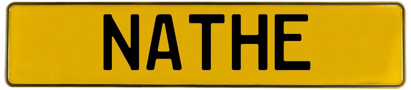 Vintage Parts 727103 Mancave Wall Art (Nathe Yellow Stamped Aluminum Street Sign), 1 Pack