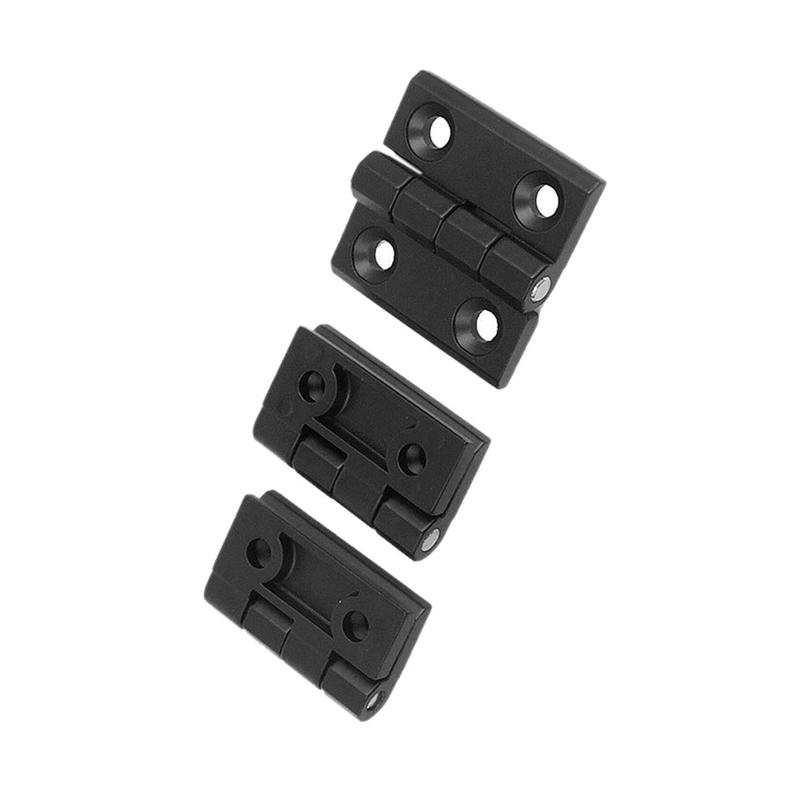 Zawiasy ukryte z cichym domykiem, zawiasy do drzwi szafek z cichym domykiem, 6 x czarny aluminiowy zawias do drzwi szafek meblowych 50 mm x 50 mm
