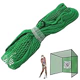 Honeyhouse Red de entrenamiento de golf, color verde, portátil, perfecta para deportes de interior y exterior, 3 m x 3 m