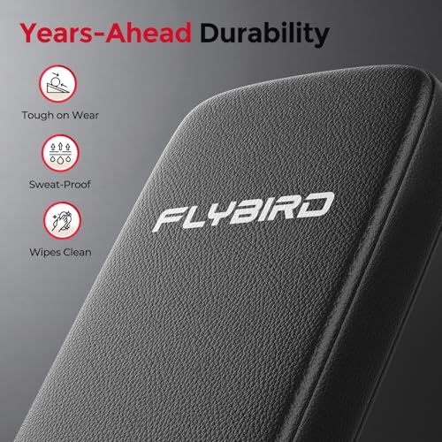 FLYBIRD WB5 Weight Bench, ASTM-Certified 800LBS Adjustable Weight Bench Workout Bench Foldable for Home Gym, 90° to -30° FID and 30in Extended Backrest for Bench Press Strength Training Exercise - image 6