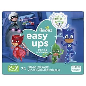 Pampers Easy Ups Training Underwear Boys, 2T-3T Size 4 Diapers, 74 Count (Packaging & Prints May Vary)