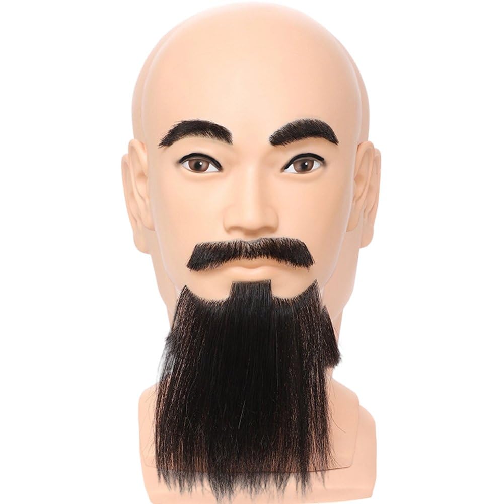 Tête de mannequin masculin en cheveux humains pour pratique salon