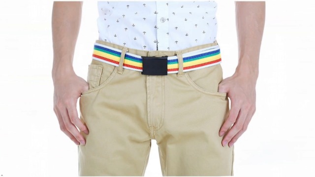 uxcell Unisex Canvas No Hole Slide Buckle Waist Belt Width 1 5/8