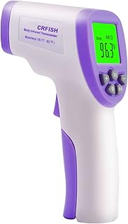 Forehead Thermometer, Adult Children Touchless/Infrared Thermometer with Fever Alarm & Silent, Infant/Baby Digital Thermometer for Adults and Kids with Large LCD Display, Accurate (White)