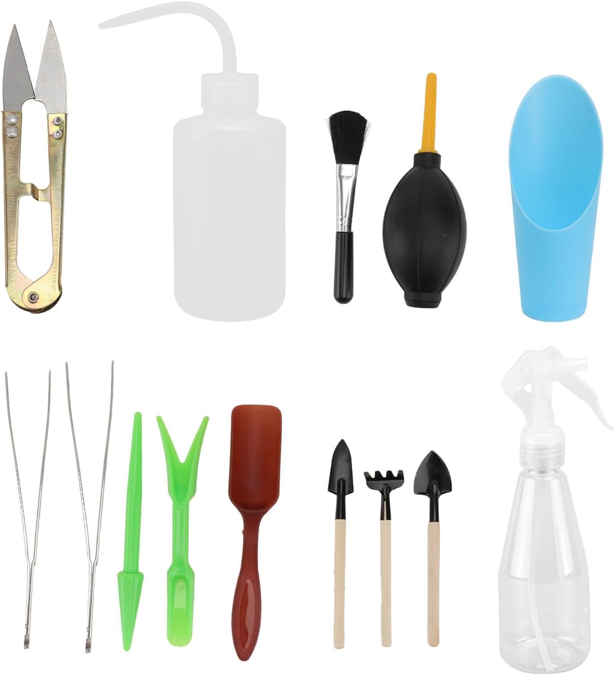 14pcs Succulent Gardening Tool Set with Watering Sprayer, Soil Scoop, and Pruning Accessories for Indoor and Outdoor Plant Care